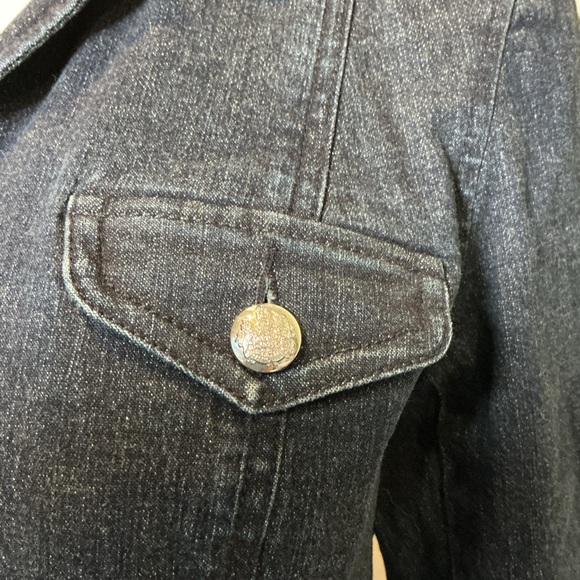 Ralph Lauren Jeans Co Indigo Dark Wash Fitted Denim Jacket Petite Medium - Picture 4 of 6